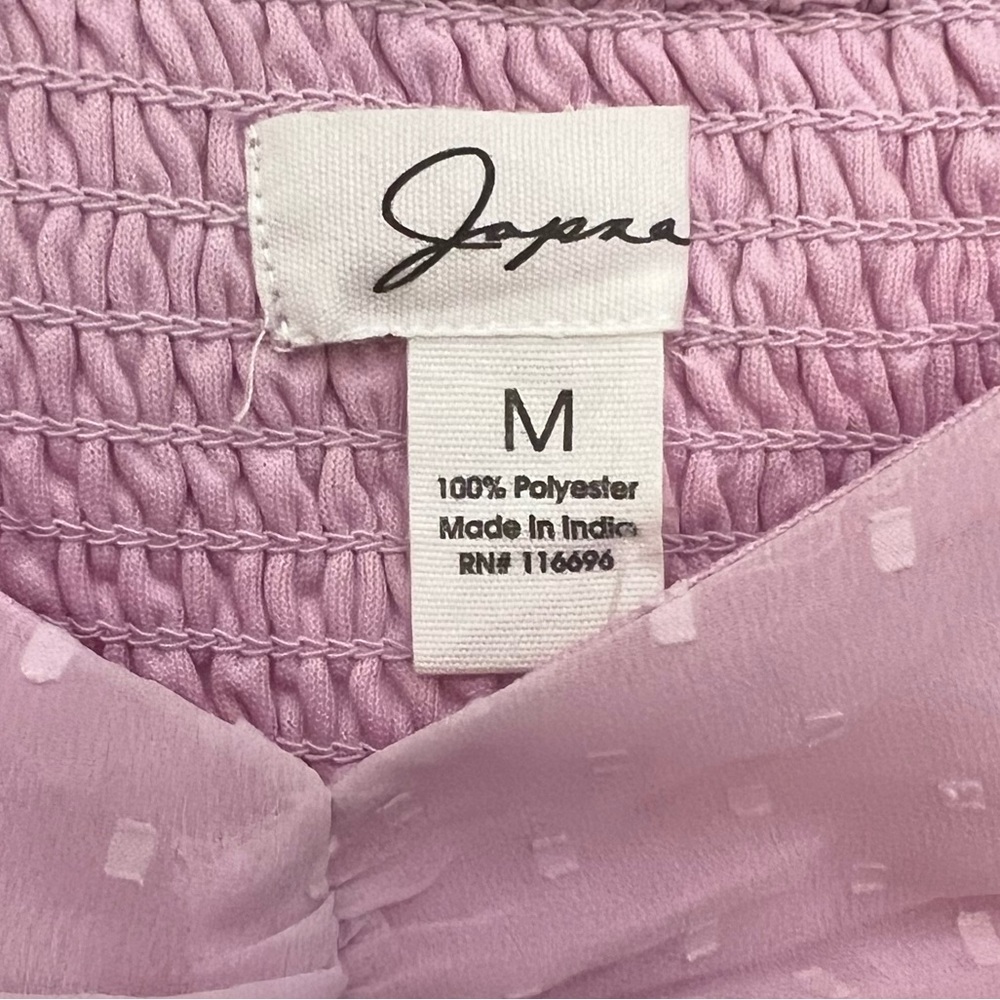 Japna Peplum top NWT size M lilac color - Picture 2 of 4